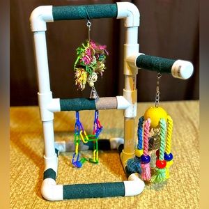 Handmade Bird Perch/Play gym